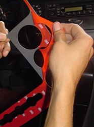 Removing the backing from Dash Kit pieces